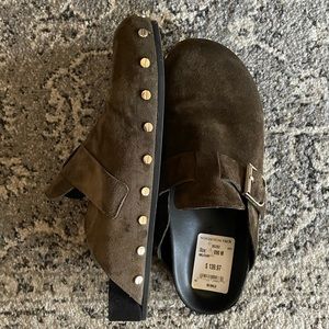 NEW Veronica Beard Fern Clog slide in Moss